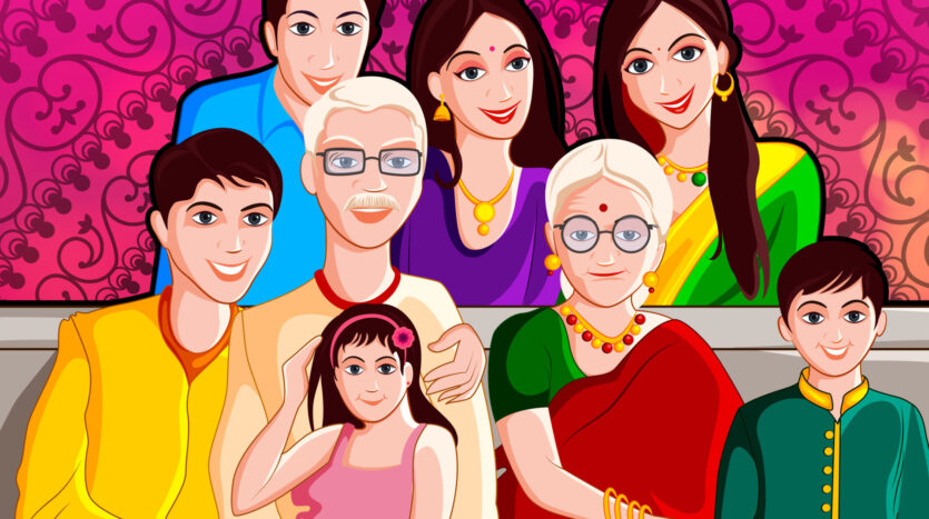 Canvas of an Indian family