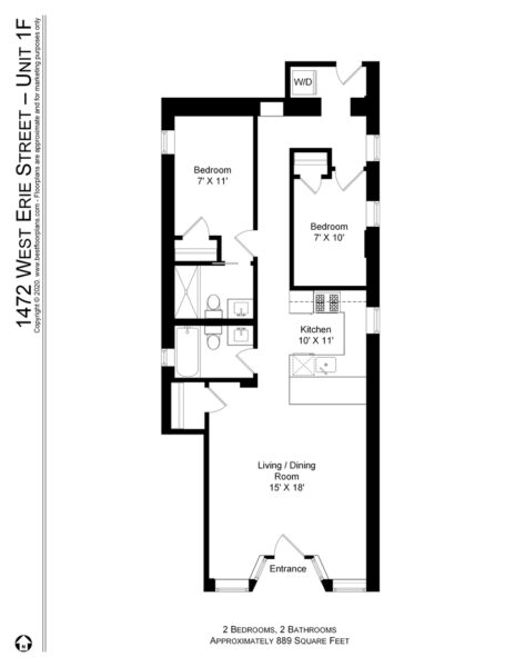 1472 W ERIE Street #1F, Chicago, IL